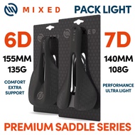 MIXED Full Carbon Fiber Saddle Pack 5D 6D 7D Ultra Light Weight Cushion 143mm 155mm for MTB Mountain