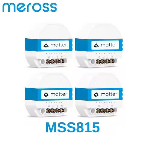 Meross MSS815 Matter Smart Switch WiFi In-Wall Light Switch Compatible with HomeKit Alexa Google Hom