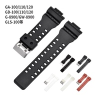 For Casio GA GD G Shock Silicone Watch Band Strap Fit Replacement Black Waterproof Watchbands Accessories 16mm Metal Buckle