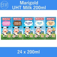 Marigold UHT Full Cream / Chocolate/ Strawberry/ Low Fat/ Malt Milk (1 Carton, 24 x 200ml)