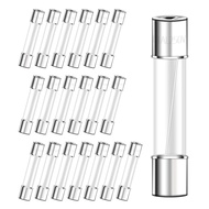 6x30mm 1A 250V Fast Blow Glass Fuses 1 Amp Fuse 250 Volt 0.24x1.18 inch F1AL250V Pack of 20