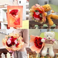 [HN EXPRESS] 16 Scented Wax Flowers with Bag and Card - March 8th Gift - Birthday