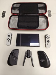 Nintendo Switch OLED 全套配件齊有盒 + 充電分體手制 + Ring Fit + 硬殼包 + SD卡