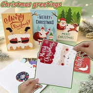 Cartoon Reindeer Print Christmas Greeting Cards - Thick Inkproof Cardstock Blank Note Cards - Xmas H