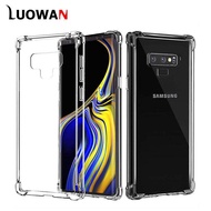 LUOWAN Galaxy Note 9 Case Crystal Clear กันกระแทกกันชนป้องกันโทรศัพท์มือถือปกไฮบริดการออกแบบที่มีความยืดหยุ่น TPU ยกฝาสลิมฟิตเชลล์สำหรับ Samsung Galaxy Note 9-ล้าง