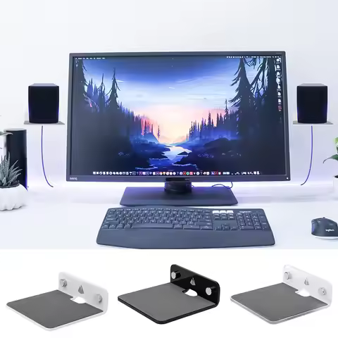 Acrylic Speaker Mount Multifunctional Portable Speaker Wall Shelf Stand for Webcam Cell Phones Route
