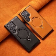 Magsafe Leather Case for Samsung Galaxy S25 Ultra S24 Ultra