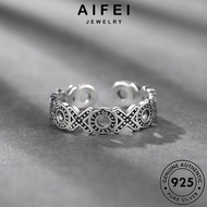 AIFEI JEWELRY Cincin Vintage For Korean Women Adjustable 925 Silver Ring Sterling Accessories Xo Perak Original Perempuan 純銀戒指 R212