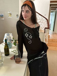 CASA PROJECTS - (Pre-Order) Metal floral mesh top