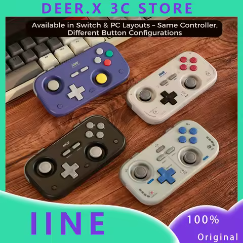 IINE Pocket Mini Controller Hall Effect Joysticks Portable Mini Streaming Simulator For Switch2/Swit