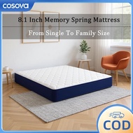 COSOVA 8 inch Memory Foam lndependent Spring Mattress ( Single / Double / Queen / Famly )