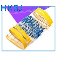 50pcs 1/2W Metal film resistor 1% 1R ~ 1M 1 2 10 22 47 100 330 ohm 1K 4.7K 10K 22K 47K 100K 330K 470