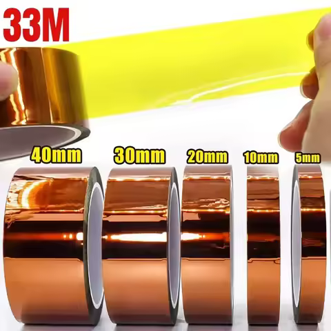 5-40mm Kapton Tape Polyimide Adhesive Insulating Adhesive Tape Каптоновый Скотч Heat Tape for Board 