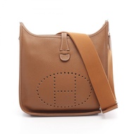 【二手】愛馬仕 HERMES Evelyne 3 Trois PM 金色皮革女背包
