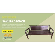 Metal Bench 3 seater / Bench chair / kerusi panjang / Chair / Outdoor Bench / Outdoor chair