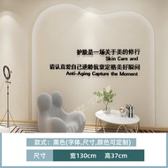 3d สติ๊กเกอร์ติดผนังร้านเสริมสวยตกแต่ง Healing Studio ด้านหน้าโต๊ะพื้นหลังโลโก้ทําโมเดิร์น Minimalis