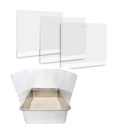 Yours MO-Cat Litter Box Pee  High Sided Litter Box Splash Guard Seamless Urine Leakage Enclosure for