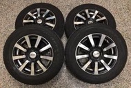 15吋鋁框 4孔PCD100 +日本製 toyo 輪胎195/65/15 +胎內式 為升胎壓偵測器