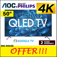 AOC 50 Inch 50 Android Tv Google Tv QLED 4K Dolby Atmos 50U8030/68T