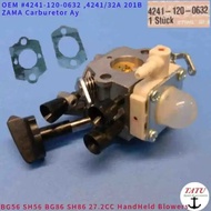 BG56 CARBURETOR & 2 GASKETS 4241-120-0632 4241-120-0607 FOR STIHL SH56 BG56C  27CC BLOWER  ZAMA C1M-