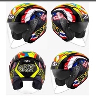 MOTORCYCLE HELMET CASCO KYT NF-J 3 NATION 100%  ORIGINAL double Visor