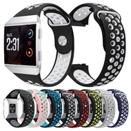 New Double Color Sports Silicone Bracelet Strap Band For Fitbit Ionic
