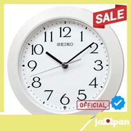 【Direct From Japan】Seiko Clock wall clock, clock for both installation and use, electric wave, analog, white pearl, body size: 20.3 cm (diameter) x 4.4 cm (diameter x 4.4 cm) KX241W