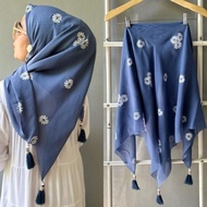 DAISY FLOWER MOTIF POTTON HIJAB || HIJAB POTTON STAR DAISY FLOWER