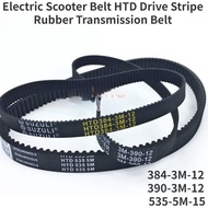 High Quality 384-3M-12 390-3M-12 535-5M-15 Electric Scooter Belt HTD Drive Stripe Rubber Transmissio