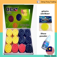 Carrom men plastic (pvc )/ Buah carrom plastik  disco powder + striker set  OGK / RCL Carrom men see