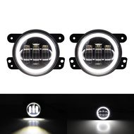 Car modified front bumper fog lights suitable for Wrangler41-inch Fog Light Jeep Angel Eyes Front Bu