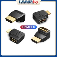 HDMI 2.0 Adapter 90 Degree Right Angle HDMI Male to Female Connector 4K 3D HDMI Extender for TV Stick Xbox PS4
