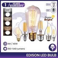 Edison LED Bulb 4W/40W G45/G95/C35/ST64 E14/E27 LED Candle Bulb LED Edison Filament Bulb Daylight Wa