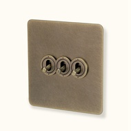 【VVL】-220V Toggle Switch Vintage Bronze Sockets and Switches Wall Light Switches Dimmer Switch Wall 