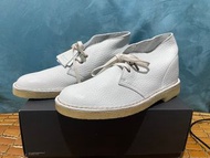 Clarks original 全新 沙漠靴 全白 真皮 休閒皮鞋 短靴 英國品牌 英倫風