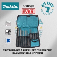 MAKITA Accessories D-70895 T.C.T Drill Bit &amp; Chisel Set for SDS-PLUS Hammers/ Roll Up Pouch 【100% Original Makita】