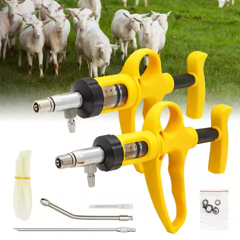 5ml 10ml Automatic Continuous Syringe Animal Adjustable Syringe Chicken Bird Poultry Durable Vaccine