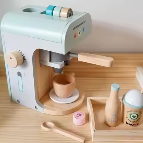 Children's Play House Simulation Coffee Machine Educational Toys Imaginative for Toddler Kids Girls 