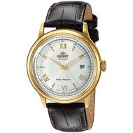 ORIENT FAC00007W0 AUTOMATIC Power Reserve Japan Made 2nd Generation Bambino Version 2 Analog Gold Stainless Steel Case Leather Strap WATER RESISTANCE CLASSIC UNISEX WATCH