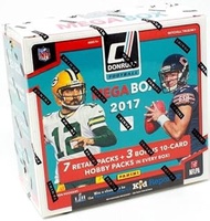 2017 Donruss Football EXCLUSIVE Factory Sealed MEGA Box with 7 Packs & BONUS (3) HOBBY PACKS! Look f