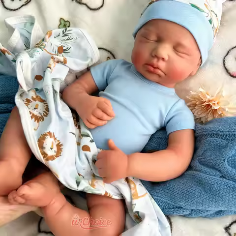 Full Body Silicone Reborn Baby Girl Loulou 20Inch 1:1 Lifelike Silicone Bebe Washable Newborn Dolls 