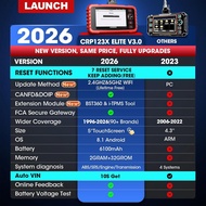 Launch OBD2 Scanner CRP123X V3.0 Elite, 2026 Lifetime Free WiFi Update Scan Tool, FCA SGW, CANFD&DoI