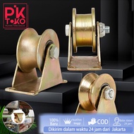 50mm Roda Pagar Model U & V Roda Pintu Pagar Besi Roda Besi Pagar Roda Rel Roda Gerbang Rel Pagar Ro