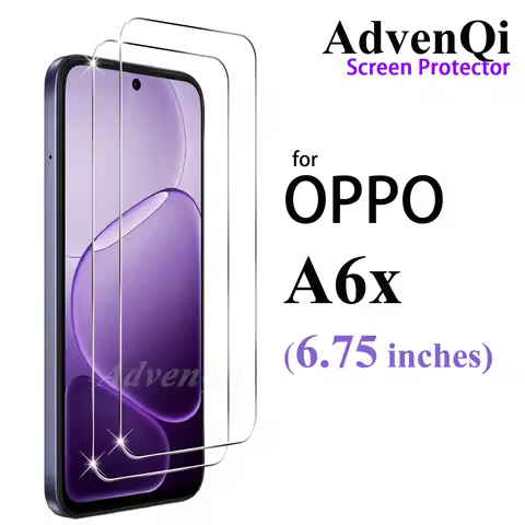 For OPPO A6x 4G 5G 6.75 inches Screen Protector Tempered Glass Crystal HD Mica 9H Protective Anti Sc