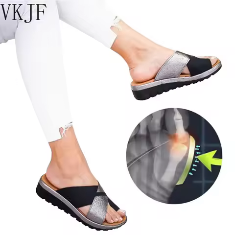 2025 Women Shoes Slippers Orthopedic Bunion Corrector Comfy Platform Ladies Casual Big Toe Correctio