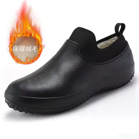 Mens Kitchen Working Shoes Non-slip Waterproof Chef Shoes Casual Unisex Work Shoes Water Shoes Rain 