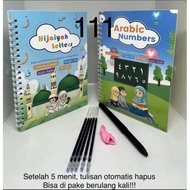 1 Set 2 Buku Magic Pratice Book Hijaiyah &amp; Arabic Numbers Buku Belajar