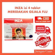 Inza Cold FLU Medicine 1 STRIP Contains 4 Tablets Relieve Symptoms Of Sneezing-BERSIN Fever FLU