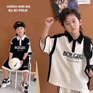 20-60kg Summer Clothes Set, POLO Collar Shirt, Korean Style Fashion, Boys Clothes