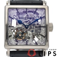 羅傑杜彼 (Roger Dubuis) 金方鏤空陀飛輪腕錶 40毫米

全球限量28枚。金方鏤空陀飛輪 G40.02SQ 0V.10A。包含錶盒、保固卡、18K白金/皮錶帶，男士腕錶，透明錶盤，拋光處